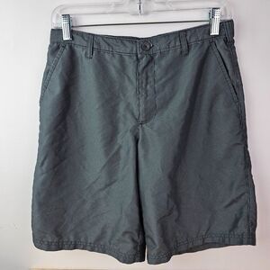 Champion Boys Gray Striped Casual Shorts Youth‎ L 12/14 100% Polyester Button